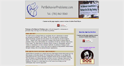 Desktop Screenshot of petbehaviorproblems.com